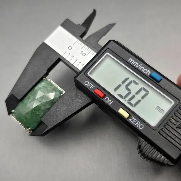 Sterling & Tourmaline Ring Size 6 Quartz Accents Ornate Cutouts 13.4g Signed QJ - Picture 12 of 14